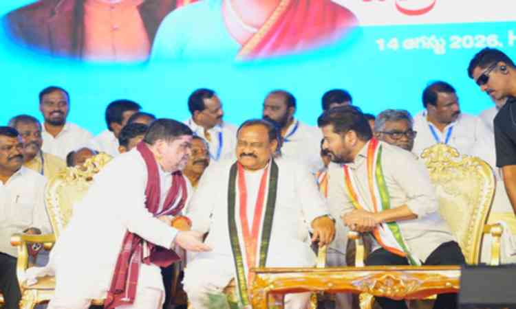 Revanth Reddy greets Mahesh Kumar Goud on completing 2 years as Telangana Congress chief 