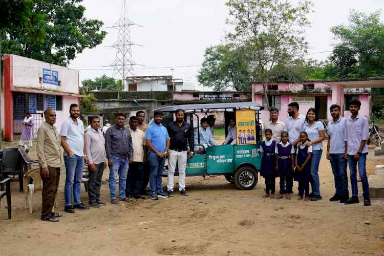 Trident Group introduces Free E-Rickshaw Service for Students of Government High School, Patalkho, Budhni