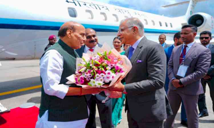 Rajnath Singh arrives in Sri Lanka, set to hold talks on defence and maritime cooperation