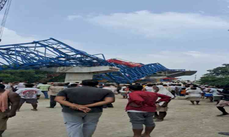 Under-construction bridge launcher crashes in Bihar, rescue efforts underway