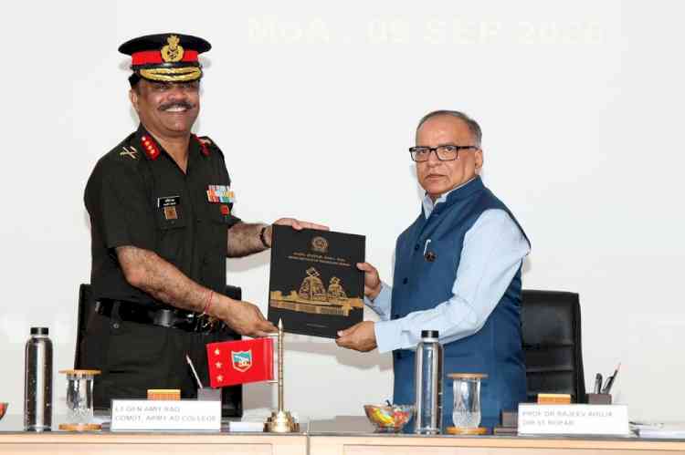 IIT Ropar Signs MoA with Army Air Defence College, Gopalpur for MTech Degree to Army Officers