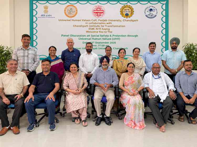 Panjab University and CIT, SSM, NITI Aayog Hold Panel Discussion on Social Safety & Protection through Universal Human Values