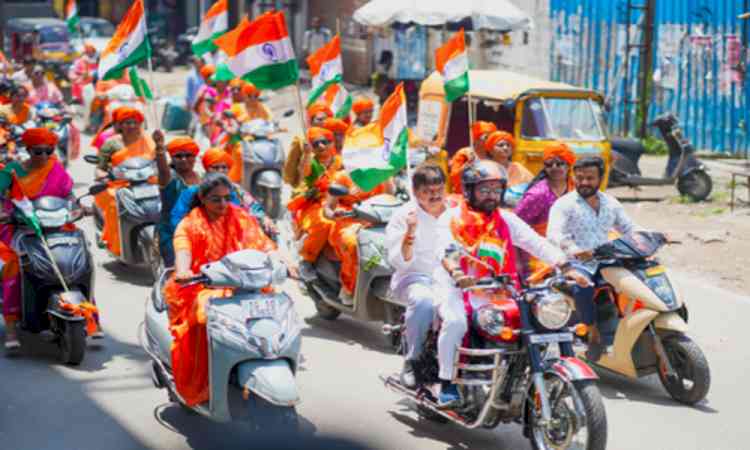 Ahead of Hyderabad Liberation Day, BJP organises scooty rally