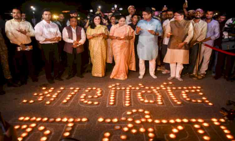 Delhi CM, city BJP chief, NDMC officials light up 1.25 lakh lamps on PM Modi’s birthday