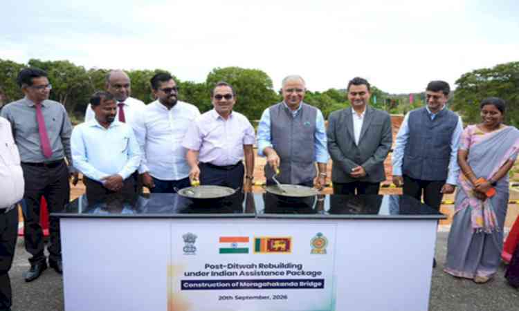Foundation stone laid for first of 13 India-funded bridges in Sri Lanka