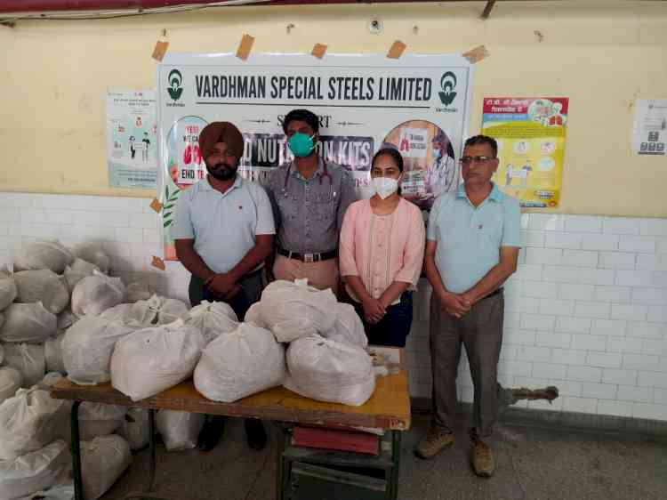 Vardhman Special Steels Limited distributes diet kits to 200 TB patients at Civil Hospital