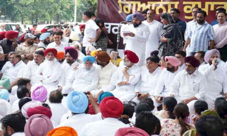 Congress protest in Chandigarh demanding removal of Gyanesh Kumar