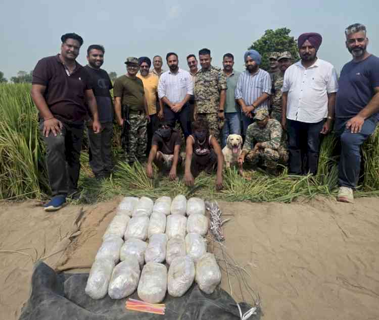 Drone-dropped heroin consignment: Two held with 19.820 kg narcotic