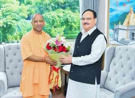 Uttar Pradesh CM Yogi Adityanath meets Union Health Minister JP Nadda