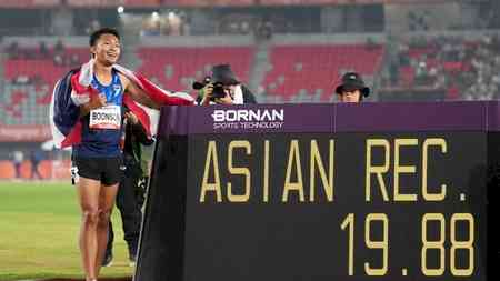 Asian Games: Thailand’s Puripol Boonson matches Asian record, completes 100m-200m sprint double