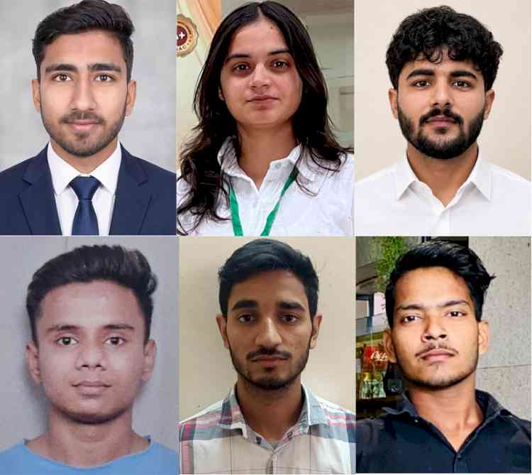यूफ्लेक्स में जीजेयू के छह विद्यार्थियों का चयन