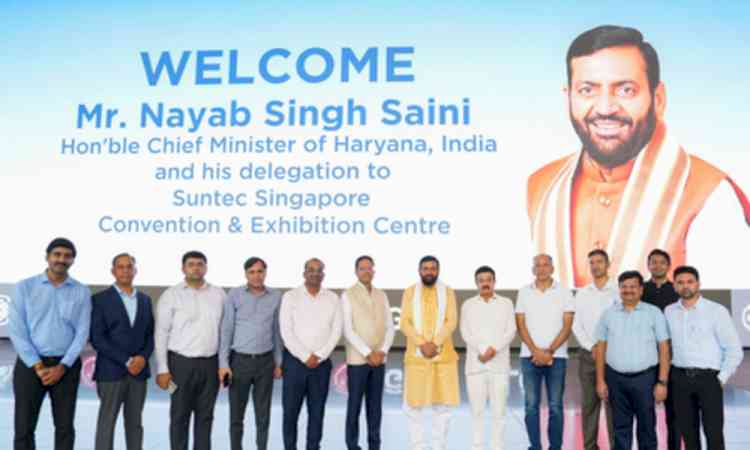 Haryana CM studies facilities of convention centre in Singapore