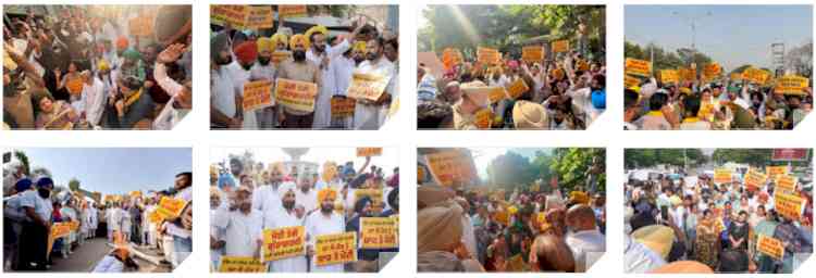 AAP Protests Against BJP Govt’s Misuse of ED-CBI; Burns Effigy Of PM Modi