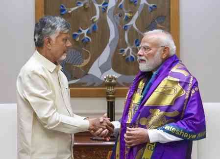 CM Naidu meets PM Modi, seeks support for Andhra projects