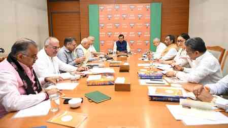 BJP President Nitin Nabin chalks poll strategy with national general secretaries