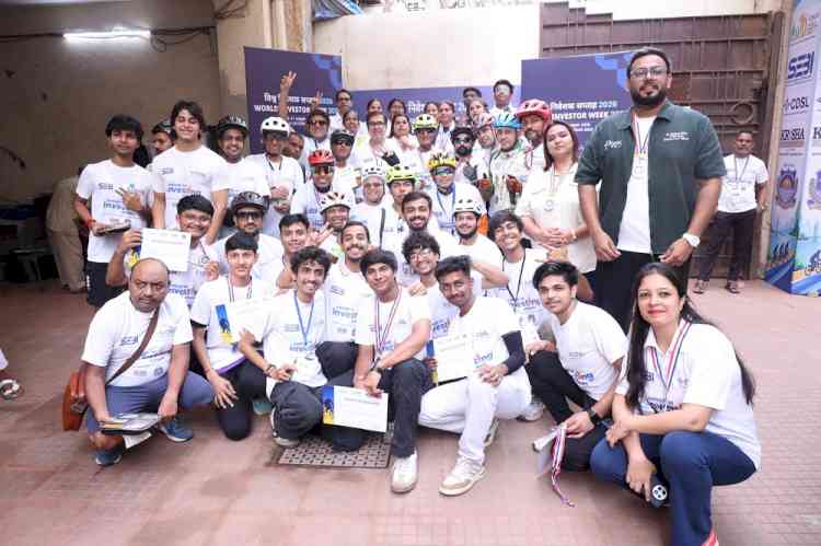 K.P.B. Hinduja College of Commerce, in Association with CDSL and Krisha Foundation, Organises Cycle Rally under the Aegis of SEBI to Mark World Investor Week 2026