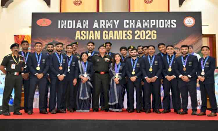 COAS Dhiraj Seth felicitates Army athletes for 20-medal haul at Asian Games