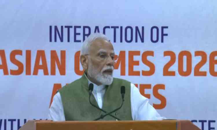 PM Modi interacts with Asian Games participants, receives special mementoes