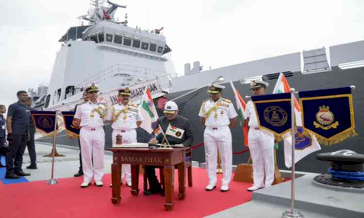 Newly commissioned multi-purpose warship INS Samarthak has 75 pc indigenous equipment