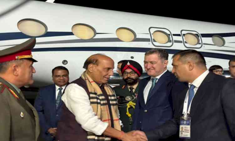 Defence Minister Rajnath Singh arrives in Tajikistan for SCO meeting