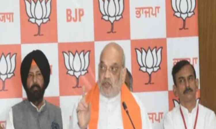 Home Minister Amit Shah burns 'Chitta' effigy on Vijayadashmi in Ludhiana