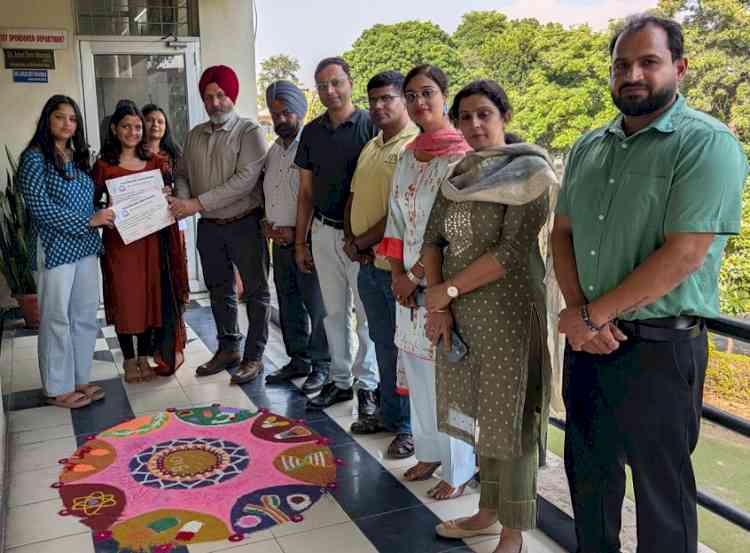 P.G. Department of Biotechnology Hosts Rangoli-Making Competition: 