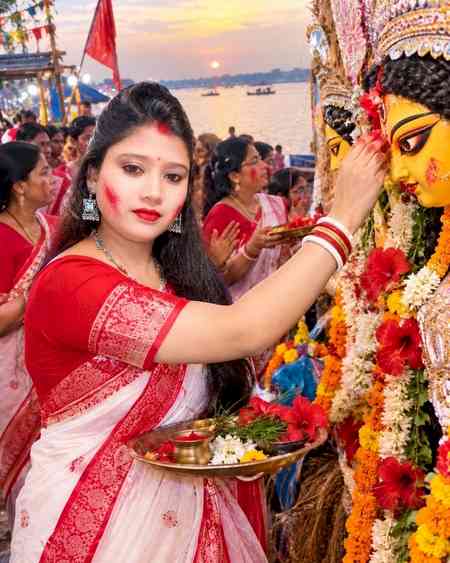 ‘Welcomed as mother, sent off as daughter’: Bengalis bid farewell to Goddess Durga on Vijaya Dashami