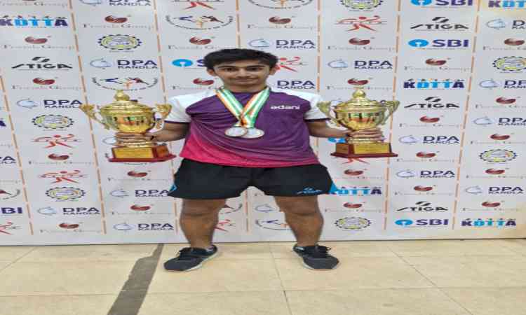 Vivaan Dave clinches double gold at Gujarat State Table Tennis Championships