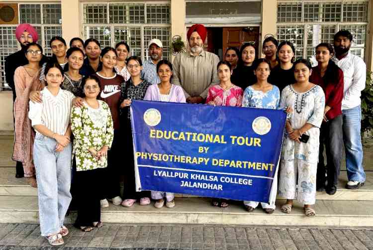 Students of the Physiotherapy Department at Lyallpur Khalsa College visit 'Deep Artificial Limb Centre', Chandigarh, as part of an academic extension activity