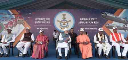 PM Modi witnesses IAF's 'Wings Over Ganges' air show in Varanasi