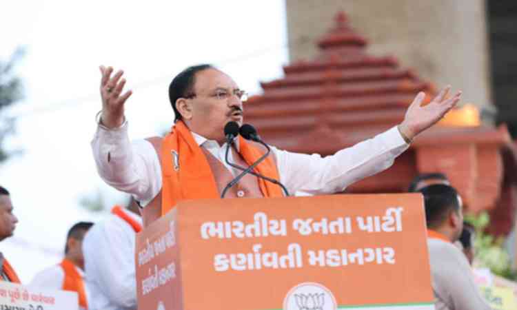 Gujarat: JP Nadda targets Congress over appointments linked to poll body