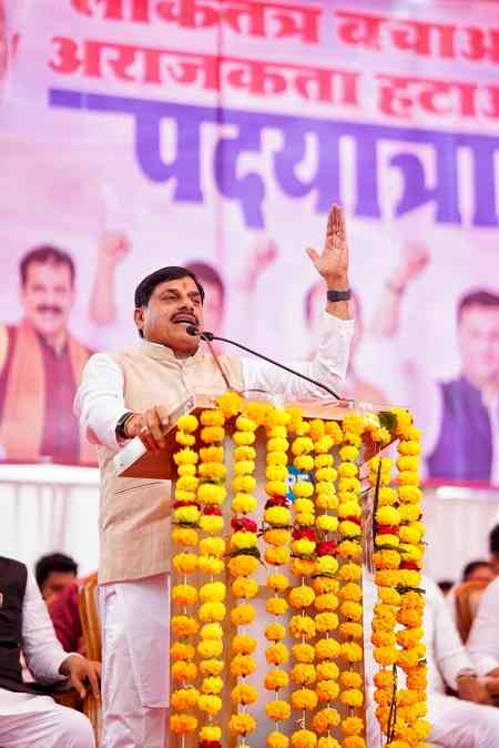 BJP holds large scale 'Save Democracy' march in Indore, MP CM Yadav targets Congress over SIR 