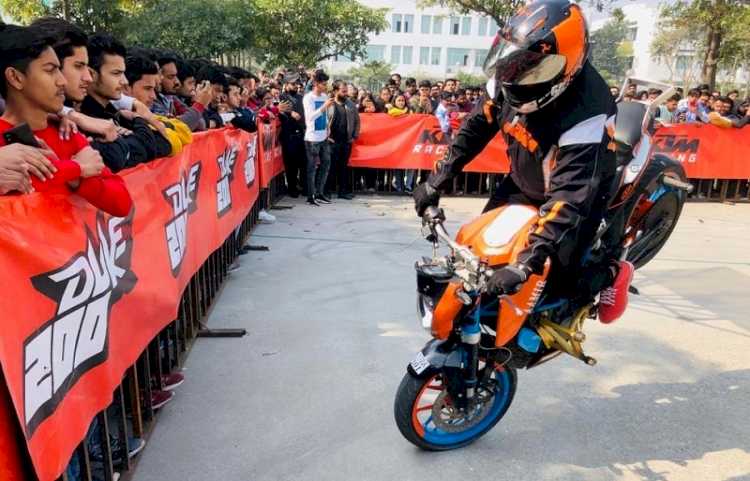 KTM organizes spectacular stunt show in GNDU