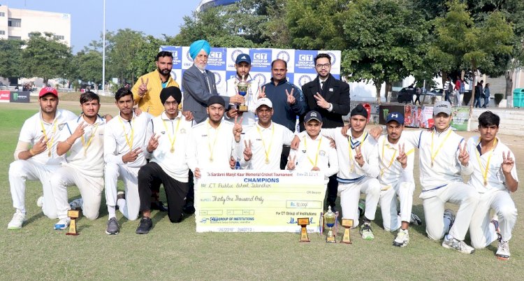 CT Public School wins 7th Sardarni Manjit Kaur Memorial Cricket Tournament