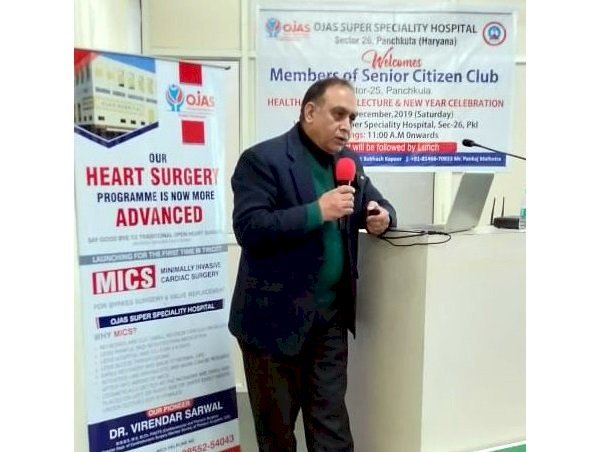 60 senior citizens attend talk on heart care in extreme winter