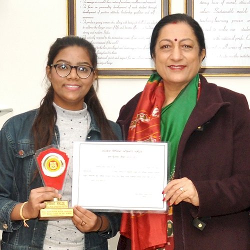 Rupali bags first position in sitar playing competition at Kala Utsav Mohali