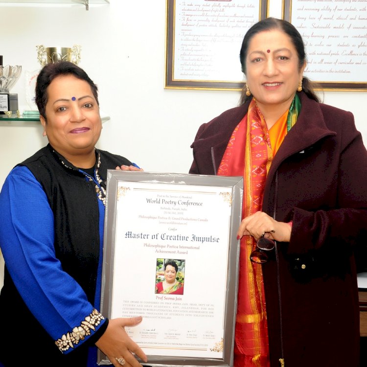 Seema Jain receives master of creative impulse award