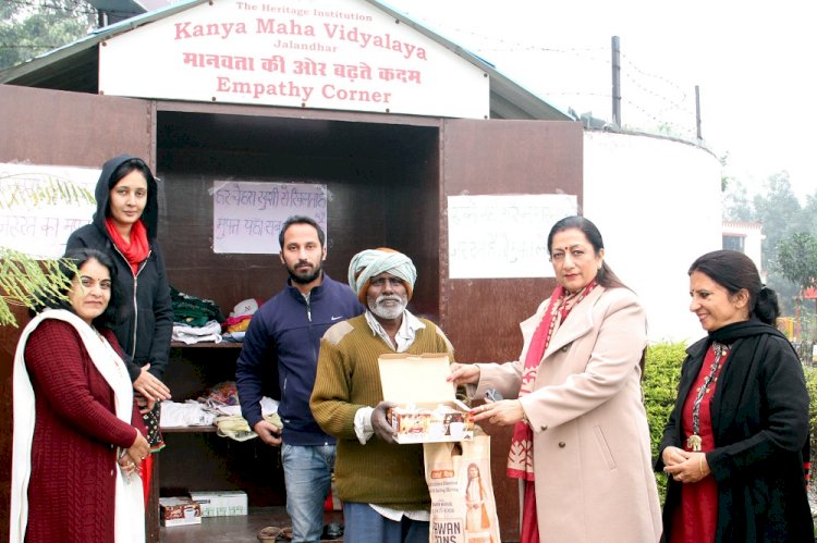 College empathy corner providing selfless service to humanity