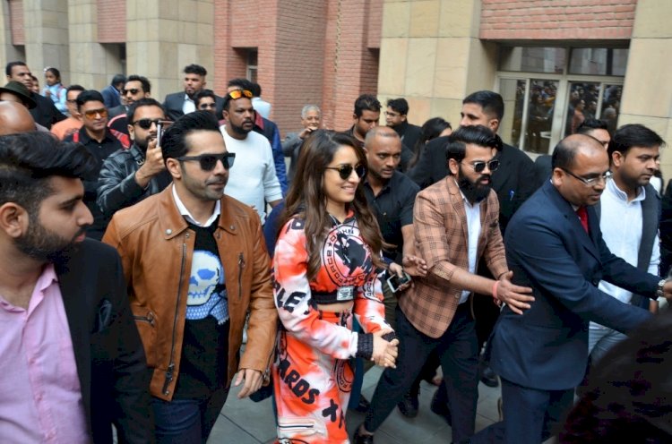 Actors Varun Dhawan and Shraddha Kapoor visit Amity University 