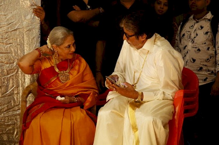 Amitabh and Jaya Bachchan spotted with South Indian superstars at Kalyan Jewellers ad shoot in Mumbai