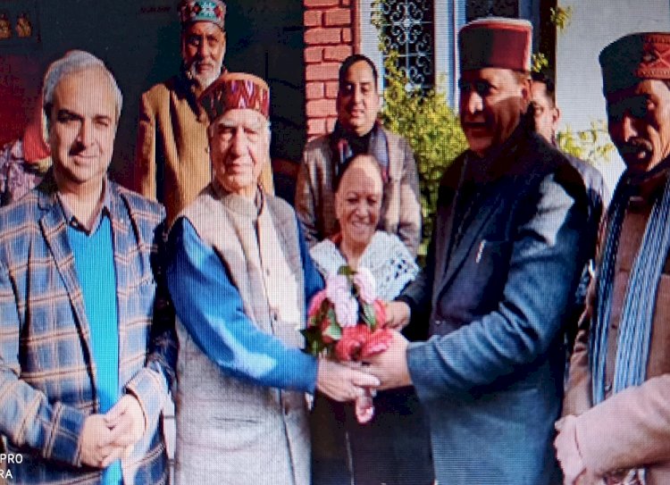 Newly appointed state BJP president of HP Dr Rajiv Bindal reaches Palampur