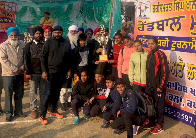LPU students made Kapurthala District handball team win state championship trophy and gold medals