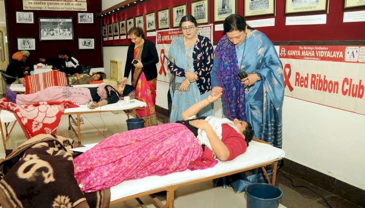 KMV organizes annual blood donation camp