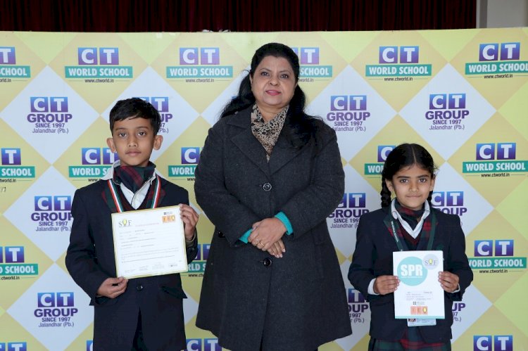 CT World School students stand 2nd and 8th in SOF International English Olympiad