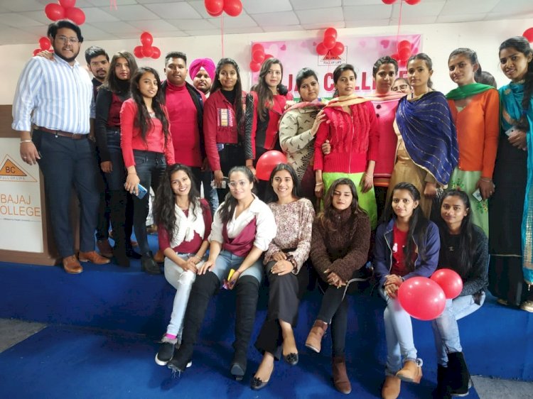 Valentine Day celebration at Bajaj College