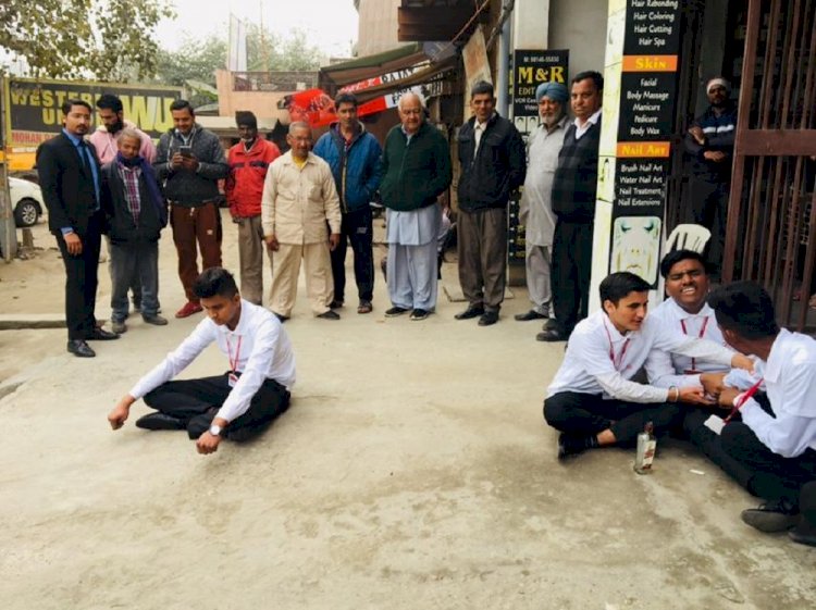 Students of Innocent Hearts Group of Institutions organized street play