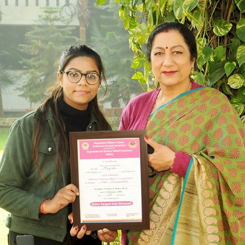 Rupali stands first in classical music competition 