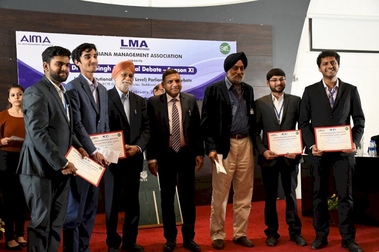 RMLNLU, Lucknow wins XI Season of Dr D R Singh Memorial British Parliamentary Debate 