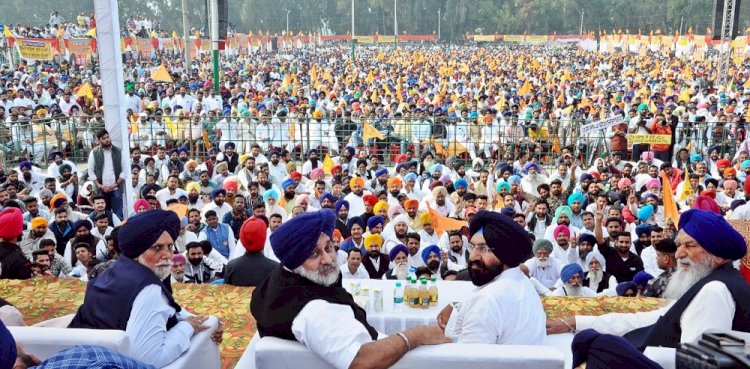 Evil intentions of congress government derailing state: Sukhbir Singh Badal