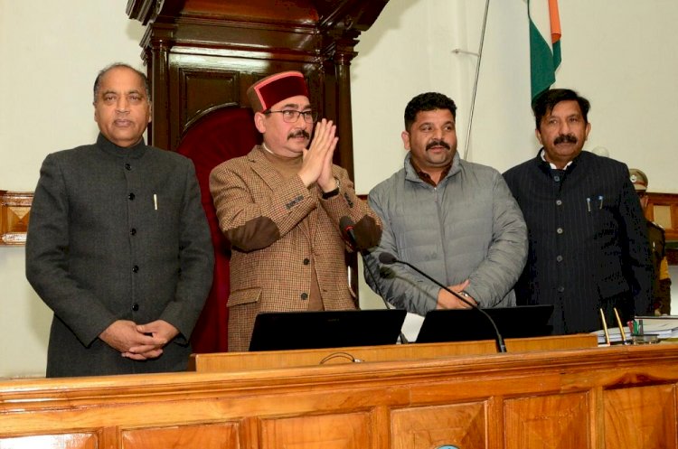 Vipin Parmar takes over as new Speaker of Himachal Assembly